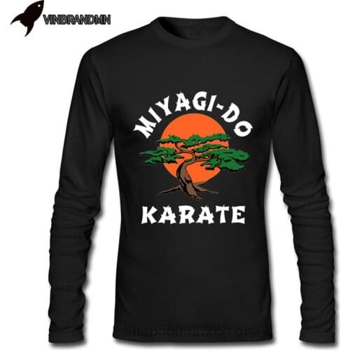 Miyagi Do Bonsai Tree Karate Kid Martialer Arts Japan 90S Best Tees Cobra Kai Retro Kung Fu Tee Shirt Homme Long Sleeve T Shirts