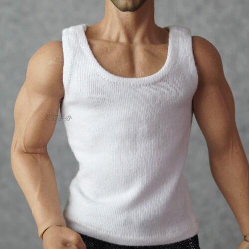 1/6 scale male t-shirt multicolor clothing model suitable for 12 inch muscle action figure body