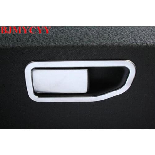 BJMYCYY Fit For 2017 Peugeot 5008 3008 GT Accessories Stainless Steel Car Glove box Cover Car Styling Interior Chrome Trim Strip