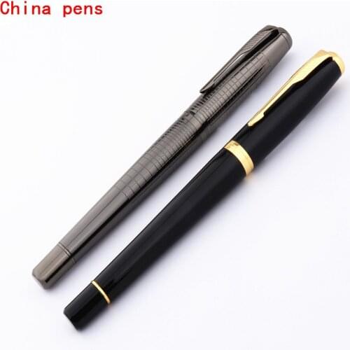 Luxury quality 875 Black Puregray Business office Medium Nib Fountain Pen New Give the best gift