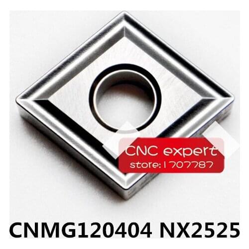 10PCS CNMG120404 NX2525/CNMG120408 NX2525. cutting blade, turning tip,Suitable for MCLNR MCKNR MCBNR MCMNN Series Lathe Tool
