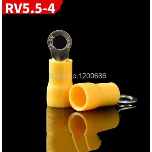 RV5.5-4 round pre-insulated terminal O-type cold-pressing terminal copper nose RV5-4 RV6-4