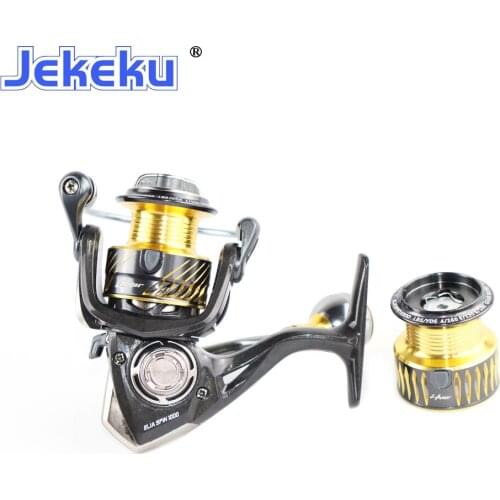 JEKEKU 2021 Double Spool Spinning Fishing Reel Metal Handle EVA Knob 10+1 BB 6.2:1 Fishing Coil Weight 210g/220g for Freshwater