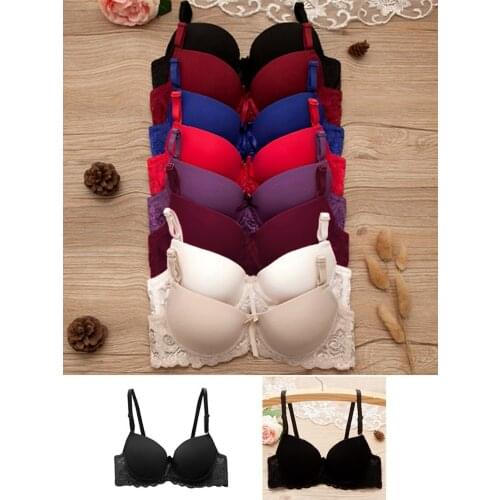 Sexy Women Solid Color Lace Push Up Underwired Bra Thin Brassiere Underwear Бюстгальтеры Для Женщин 2021 Top Lingerie Ultrathin