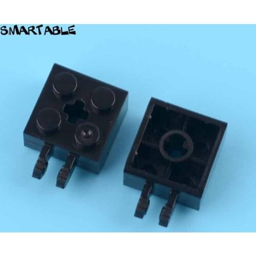 Smartable Hinge Brick 2x2 Locking with Axle Hole Building Blocks MOC Parts Toy For Kids Compatible Major Brands 40902 30pcs/lot