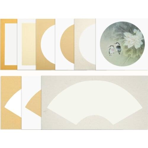 Ripe Xuan Paper Card Colorful Calligraphy Watercolor Painting Mounting Paper Cards 10 Sheets Meticulous Painting Raw Xuan Paper