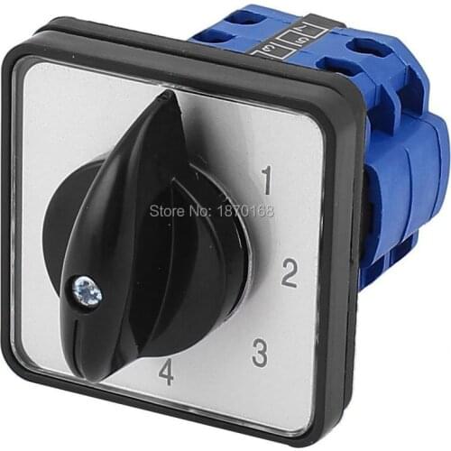 Szw26-20 / 0 - 4.2 AC 660V 20A 5-posisi pemasangan Rotary pilih Cam saklar Changeover