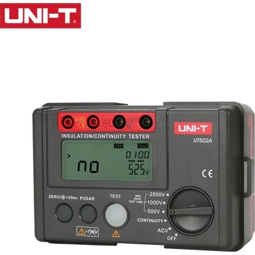 UNI-T UT502A 2500V Megger Insulation Resistance Tester Digital Megohmmeter Multimetro Ohm Tester InsInsulation Resistance Tester