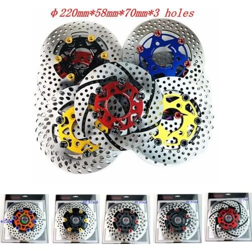 Universal Electric Motorcycle Scooter New 3 Hole 220*70mm Floating Disc Brake Disc for Honda Yamaha Niu N1S Front Rear Modify