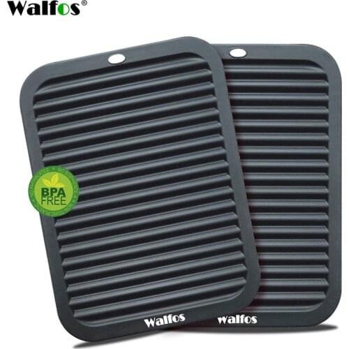 WALFOS Multi-Purpose Versatile Trivet Mat Flexible Silicone Hot Pad Silicone Trivets Heat Resistant For Hot Pots and Pans