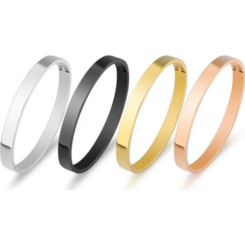 Gold bracelets for womens bangle Fashion rose Accessories Stainless Steel Gold Bracelet Can be opened Couple Bracelet jewelry