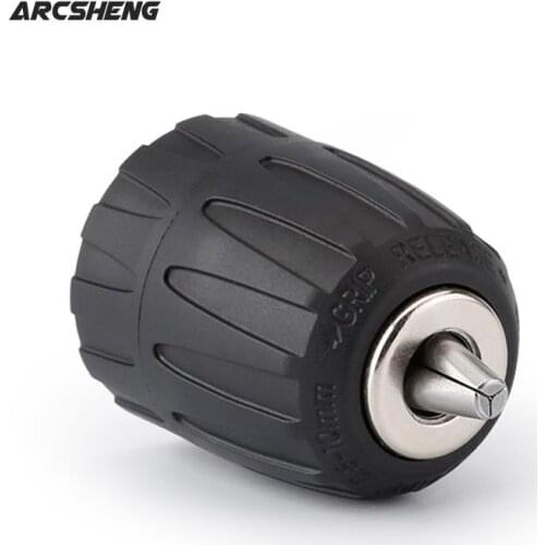 1 Pcs 0.8-10mm Drill Keyless Chuck Plastic Sleeves 3/8"-24UNF + 1/4" Hex Adaptor Black High Quality or Round shank