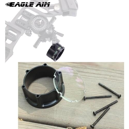 1pc 4 x 6x 8x Archery Compound Bow Sight Optic Fiber Single Pin Sight Scope lens