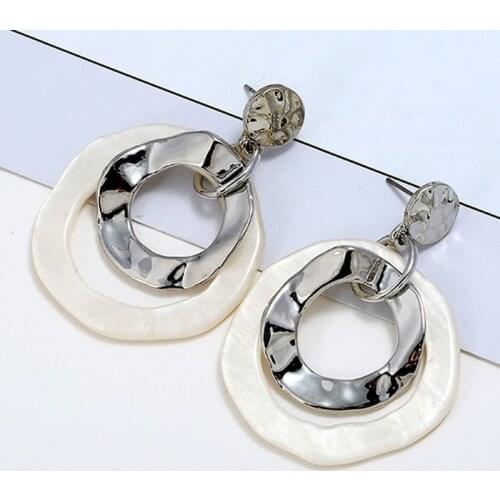 Earings Orecchini Brincos Earrings For Women 2018 New Fashion Design Earring Acrylic Round Female Boucle D'oreille Oorbellen