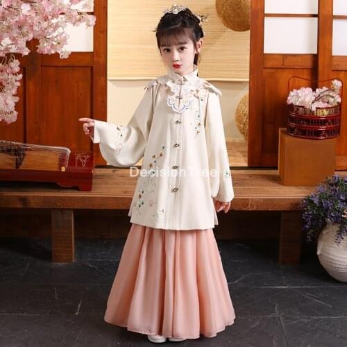 2021 ancient chinese costume kids hanfu fancy dress children hanfu folk dance performance chinese traditional dress party dress