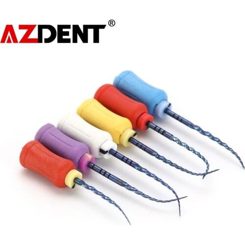 6Pcs/set SX-F3 25mm Azdent Dental Root Canal Files Dental Instrument Hand Files Heat Activation Hand Use
