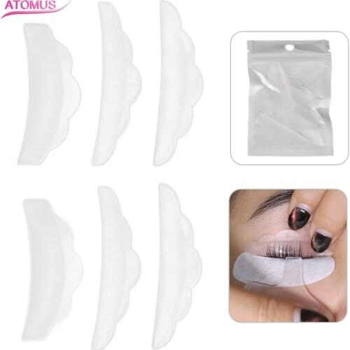 3 Pairs Beauty Supplies Fake Eyelashes Pack Gel Pad Eyelash Perm Curler Curling Root False Eyelash Lash Accesories Patches