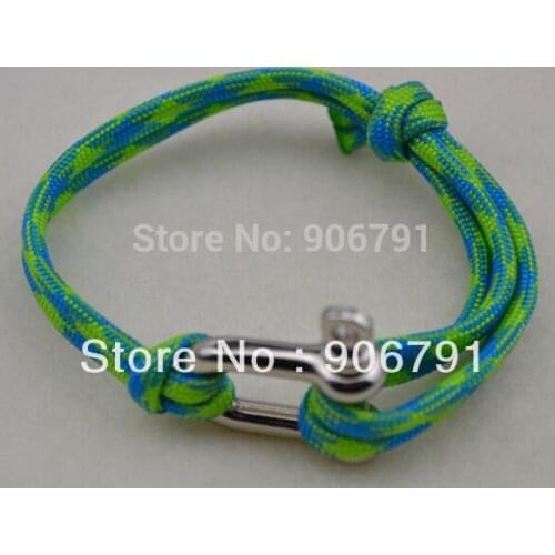 5pcs a lot high quality unique anchor shackle rope bracelet