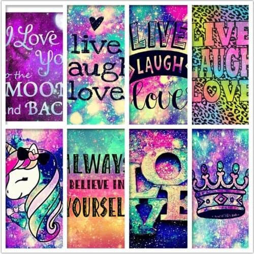 5D Diamond Painting Encourage Phrase Words Colored Text Full Drill Cross Stitch Crystal Art Mosaic Diamond Embroidery Paintings
