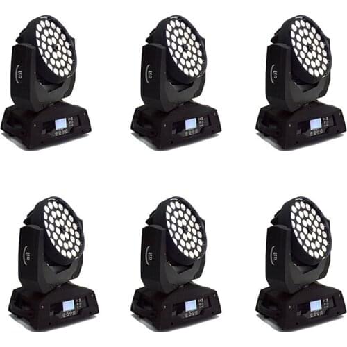 6pcs/lot Free Shipping Wash 36*12W moving heads DMX Stage led moving head light wash with Zoom function