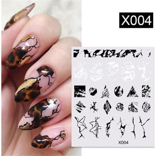 Abstract Lady Face Water Decals Fruit Flower Summer Leopard Alphabet Leaves Nail Stickers Water Black Leaf Sliders