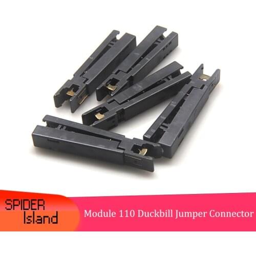 Black Duckbill Test cable connector 2 core Test Head 110 Module Jumper Frame Voice Jumper Adapter Duckbill Test Cable Warehouse