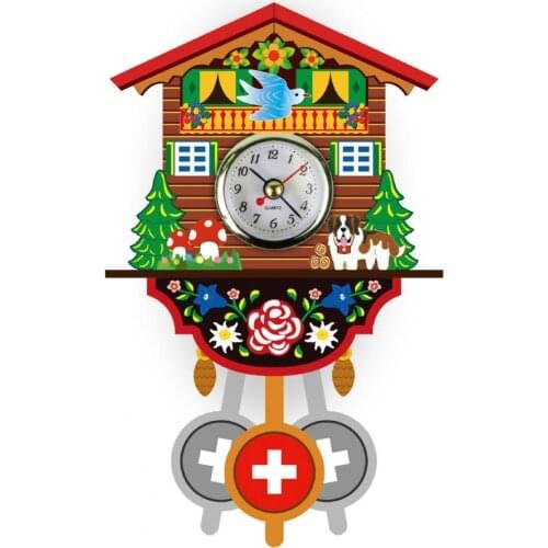 Wooden Wall Clock Precise Decorative Nordic Style Antique Hanging Alarm for Living Room