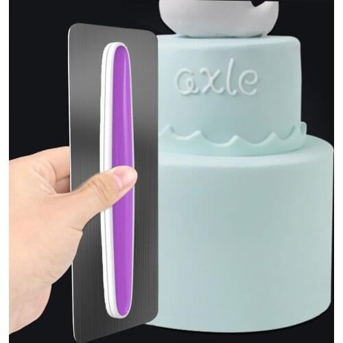 DIY Kitchen Cake Tool Stainless Steel Cake Scraper Cream Smoother Fondant Baking Pastry Spatulas Cake Decorating Mold