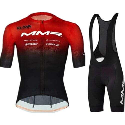 LASER CUT 2021 MMR FACTORY RACING TEAM SHORT SLEEVE CYCLING JERSEY SUMMER CYCLING WEAR ROPA CICLISMO+BIB SHORTS WITH POWER BAND