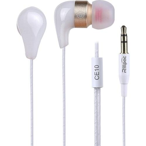 Rillpac CE10 HiFi Earphones headset Heavy Bass HIFI Earbuds Noise Isolating In-Ear Cool Ceramic Metal Construction HiFi Earphone