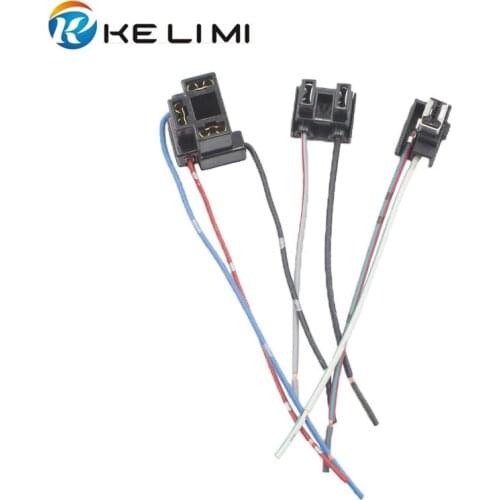 KELIMI H1 H4 H7 Female Adapter Sockets pigtail Harness Plug Connector For H1 H4 H7 halogen hid led Retrofit