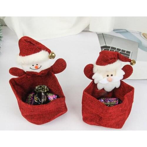 Baskets Storage Basket Candy Christmas Gift Bamboo Storage Basket Santa Claus Storage Basket Gift Christmas Decoration