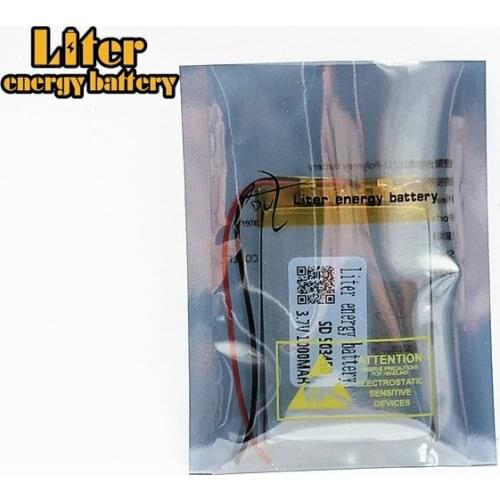 Polymer Lithium Rechargeable battery 1000 mAh Li-ion Lipo battery 3.7V 503450 053450 for smart phone DVD mp3 mp4 Led Lamp camera