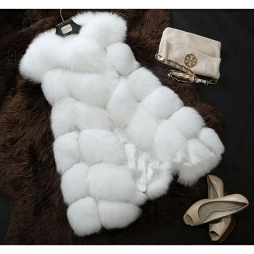 Haining fur autumn and winter new fox fur imitation fur vest womens leisure fur coat imitation fur fur coat women