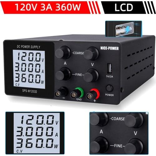 New USB DC Adjustable Power Supply unit 120V 3A Lab Voltage Regulator Stabilizer Switching Bench Power Supply 220 v/110V