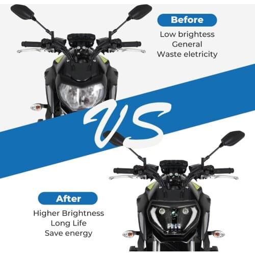 Headlight For YAMAHA MT09 MT 09 LED Lamp FZ09 FZ-09 MT-09 MT07 Motorcycle Headlight DRL For MT07 2018 2019 110W with E-MARK