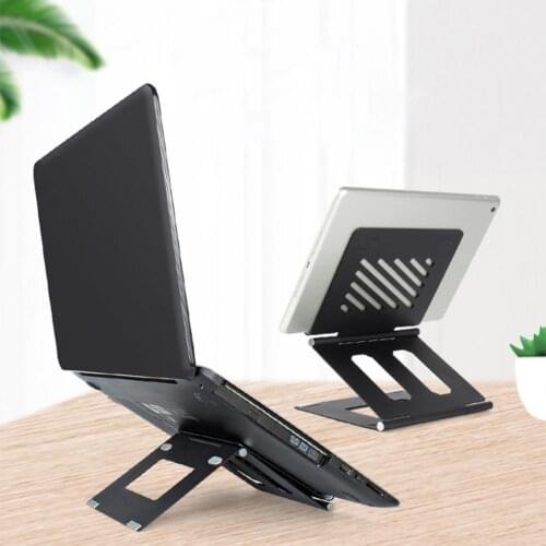 Computer Stand Heat Dissipation Ergonomic Design Aluminum Alloy Folding Portable Laptop Tablet Bracket for Home