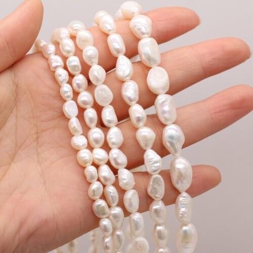 Fine 100% Natural Freshwater Pearl Irregular Baroque Beads for Jewelry Making DIY Bracelet Necklace 5-10 mm Strand 36cm