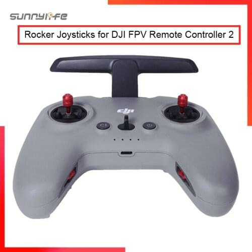 Sunnylife For DJI FPV Remote Controller 2 Aluminum Alloy Control Sticks Storable Thumb Rocker Joysticks Accessories