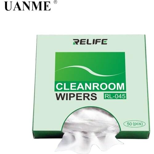 UANME RL-045 50pcs Relife Anti-Static Cleanroom Wipers.Paper Drawing Design.Vacuum Packing For Phone Screen Mainboard Clean Tool