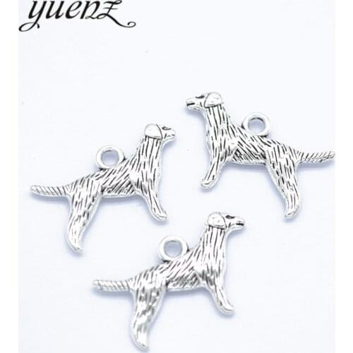 YuenZ 20pcs Alloy Dog Charms Antique Silver color Metal Pendant For Necklace Bracelet Earring diy Jewelry Findings 23*15mm D9272