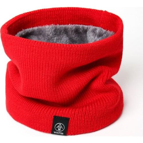Unisex Knit Ring Scarf Women Cashmere Solid Winter Neck Scarves Lady Mens Warm Fur Snood Outdoor Sport Collar Scarfs 2019 New
