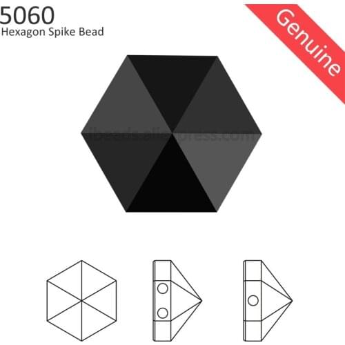 1 piece) 100% ORIGINAL Crystal from Swarovski 5060 Hexagon Spike Bead Made in Austria loose beads rhinestone for DIY jewelry