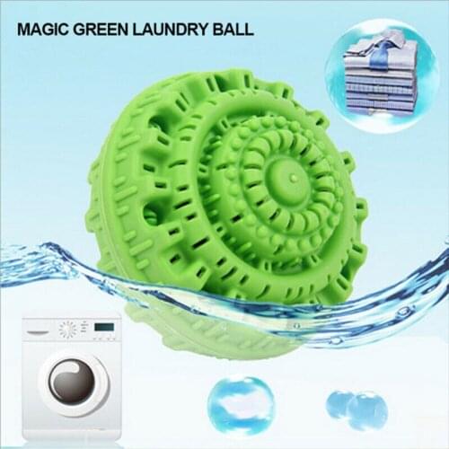1PC Eco-friendly Green Laundry Ball Reusable Anion Molecules Cleaning Magic Washing Personal Care Cleaning Tool Free Shipping