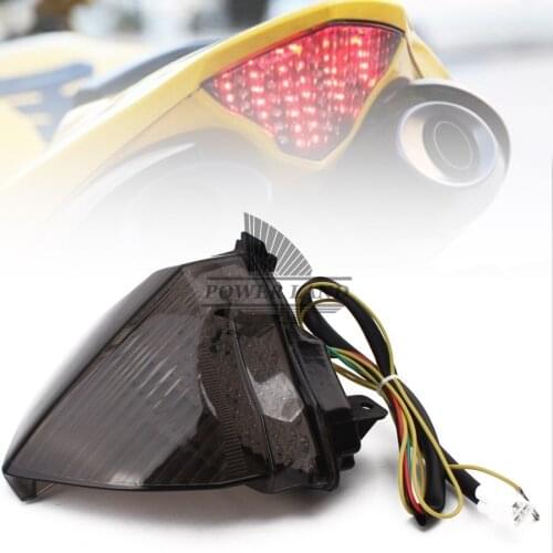1pc Motorcycle LED Integrated LED Brake Lamp Tail Light Tail Smoke Lens Turn Signals Light Taillight Fit For Yamaha YZF R1 04-06