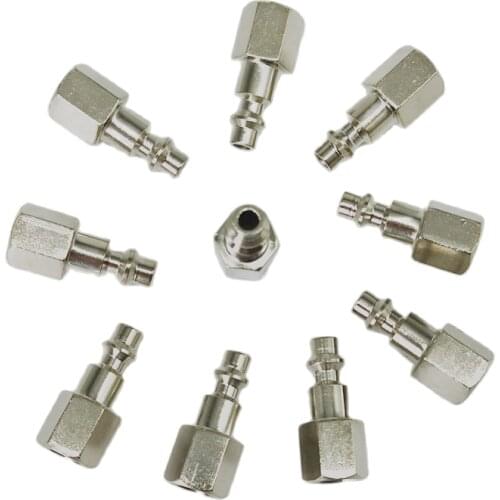 10PCS 1/4" Female NPT Thread Air Compressor Hose Quick Coupler Plug Fitting European Air Quick Connector Pneumatic Fitting