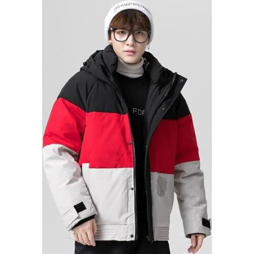 2020 Winter New Warm Down Jacket Plus Size Loose Casual Fashion Color Matching Wild Thickening Trend Men Jacket Free Shipping