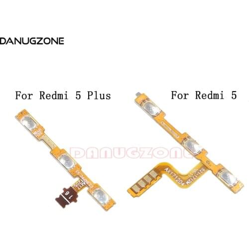 30PCS/Lot For Xiaomi Redmi 5 Plus Power Button Switch On / Off & Volume Button Flex Cable