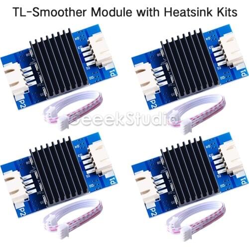 4-Pack! TL-Smoother Module Kit with Heatsink & Du-pont Wire for 3D Printer Motor Drivers Controller Terminator Clipping Filter