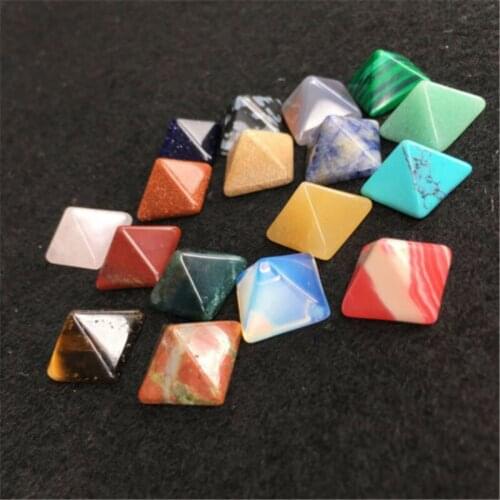7Pcs/Set Multicolor Chakra Reiki Healing Crystal Sacred Geometry Pyramid Crystal Gemstone Ornaments Home Crafts Decors